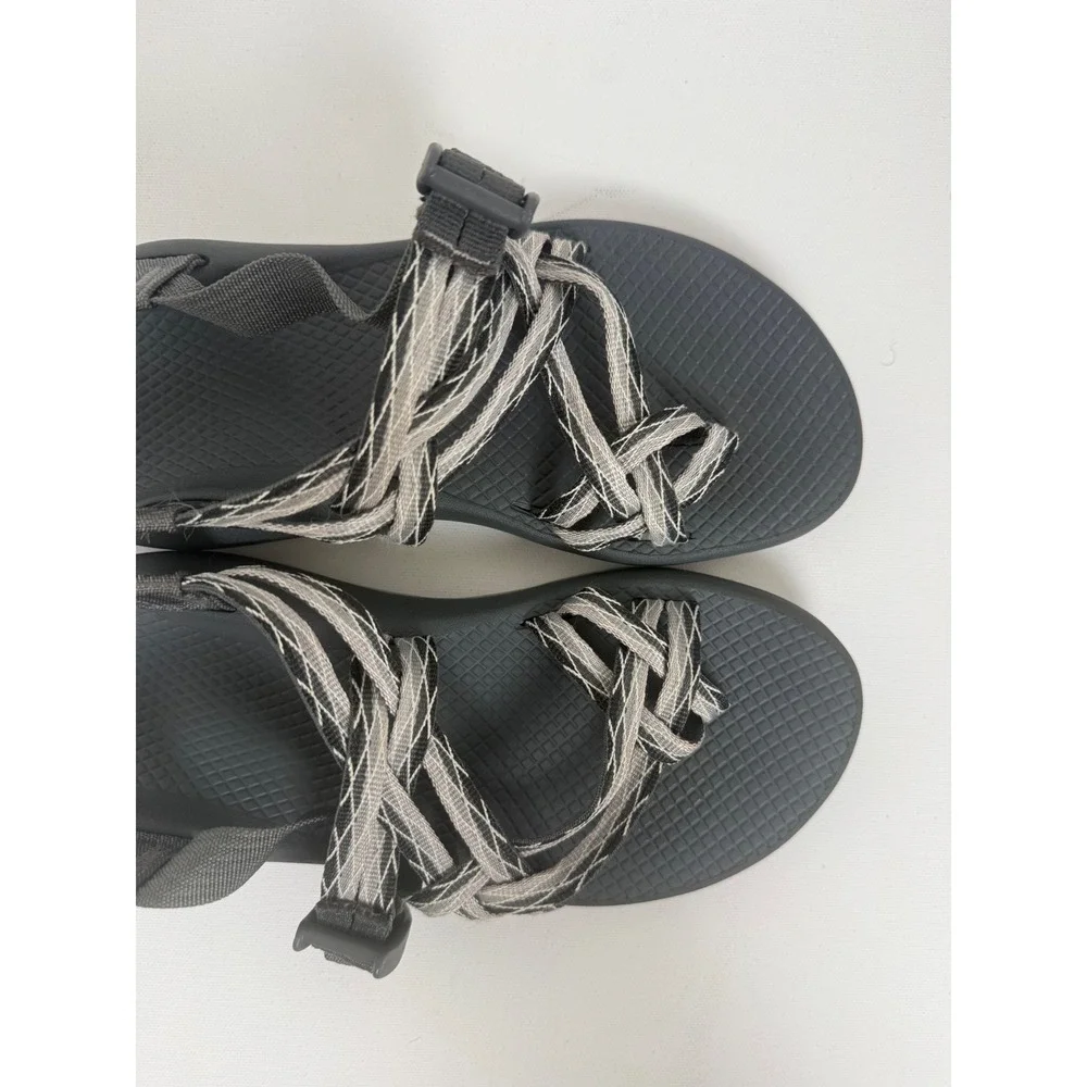 Chaco Z Cloud 2 Womens Sandals Gray Black Strappy Toe Loop Sport Shoes Size 7 7